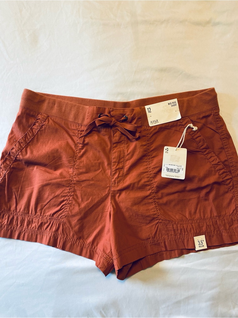 Ana Women's Rust Drawstring Shorts - Size 12